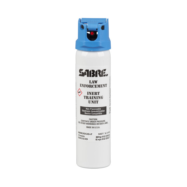 SABRE Inert 3.3 oz Foam Stream (MK-4), 99 mL Practice Pepper Spray with Flip Top Safety, Duty Belt Canisters
